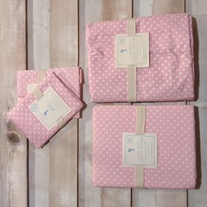 POTTERY BARN KIDS DUVET COVER & PILLOW CASE, PINK